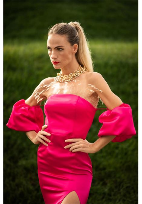 MISS MAX Puff Sleeve Long Dress  MISS MAX | dress | 6451120